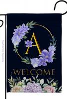 Welcome A Monogram Garden Flag