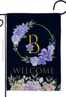 Welcome B Monogram Garden Flag