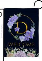 Welcome D Monogram Garden Flag