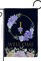 Welcome I Monogram Garden Flag