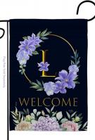 Welcome L Monogram Garden Flag