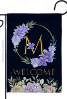 Welcome M Monogram Garden Flag