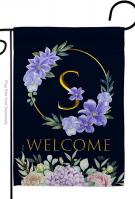 Welcome S Monogram Garden Flag