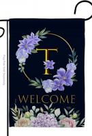 Welcome T Monogram Garden Flag