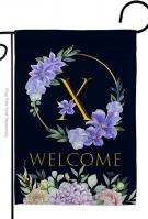 Welcome X Monogram Garden Flag