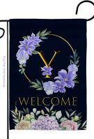 Welcome Y Monogram Garden Flag