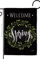 Spring Wreath Garden Flag