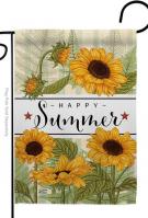 Happy Sunflowers Garden Flag