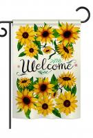 Welcome Sunflowers Bouquet Garden Flag