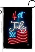 Lightful 4th July Garden Flag