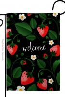 Welcome Strawberries Decorative Garden Flag