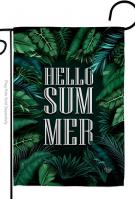 Hello Summer Leaves Garden Flag