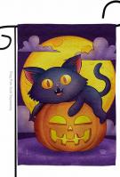 Halloween Kitty Garden Flag