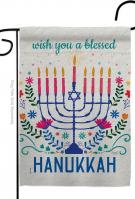 Hanukkah Wish Garden Flag