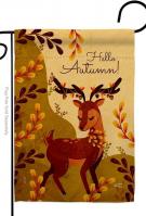 Autumn Deer Garden Flag