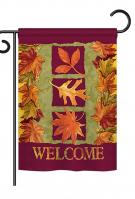 3 Fall Leaves Garden Flag