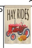 Hay Rides Garden Flag