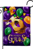 Mardi Gras Balloons Garden Flag