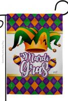 Mardi Gras Fun Decorative Garden Flag