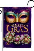 Masquerade Mardi Gras Garden Flag