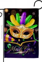 Mardi Gras Party Garden Flag