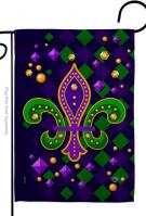 Diamond Fleur De Lis Garden Flag