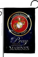 Pray United States Marines Garden Flag
