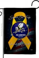 Support Seabees Garden Flag