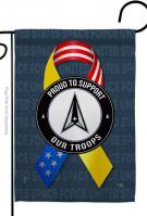 Support Space Force Troops Garden Flag