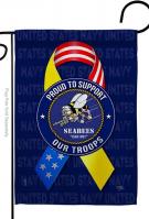 Support Seabees Troops Garden Flag