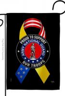 Support Army National Guard Troops Garden Flag