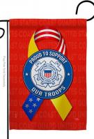 Support Coast Guard Troops Garden Flag