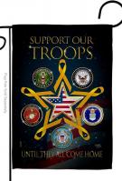 Support Our Military Troops Garden Flag