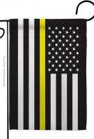 US Thin Yellow Line Garden Flag