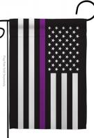 US Thin Purple Line Garden Flag