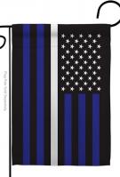 US Thin White Line Garden Flag