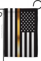 US Thin Gold Line Garden Flag