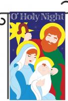 O\' Holy Night Applique Garden Flag