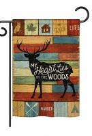 My Heart Lies In The Woods Garden Flag