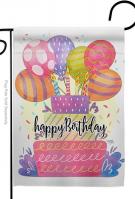 Happy Birthday Balloon Garden Flag