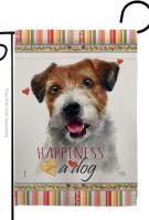 Parson Russell Terrier Happiness Garden Flag
