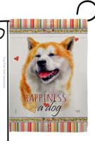 Akita Happiness Garden Flag