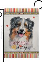 Australian Shepherd Happiness Garden Flag