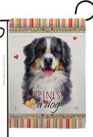 Bernese Mountain Happiness Garden Flag