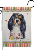 Cavalier Spaniel Happiness Garden Flag