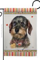 Wire Haired Dachshund Happiness Garden Flag