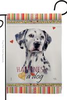 Dalmatian Happiness Garden Flag