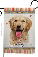 Golden Retriever Happiness Garden Flag