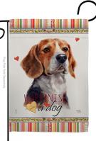 Beagle Hound Happiness Garden Flag