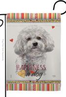 Bichon Frise Happiness Garden Flag